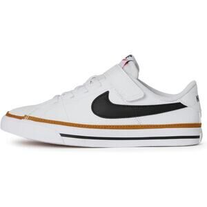 NWT Nike Court Legacy Little Kid Sneaker White/Black/Ochre US 1.5 Unisex Shoes